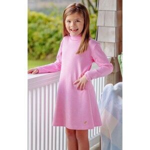 The Beaufort Bonnet Company Tatum's  Turtleneck  Pink Dress - Size 7